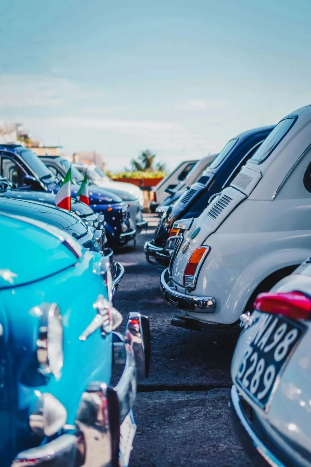 Cars in parking lot