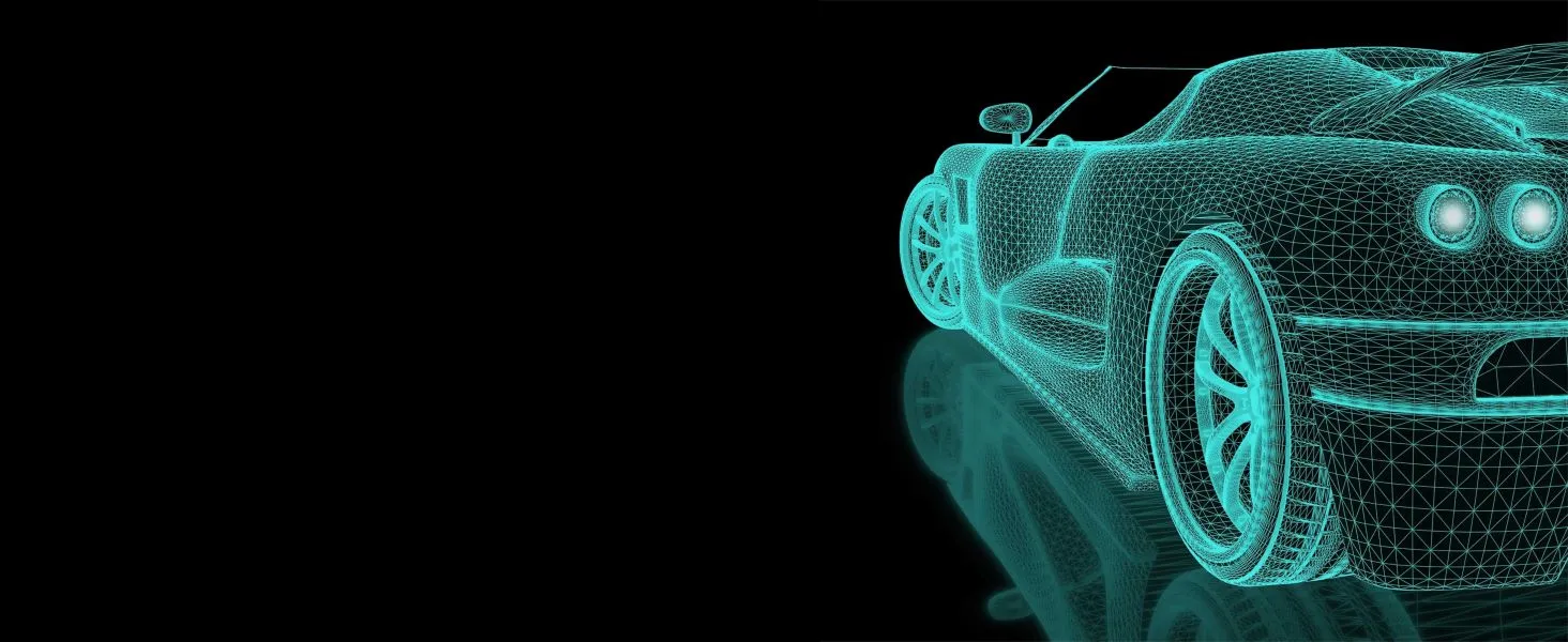 Engineering simulation car mesh